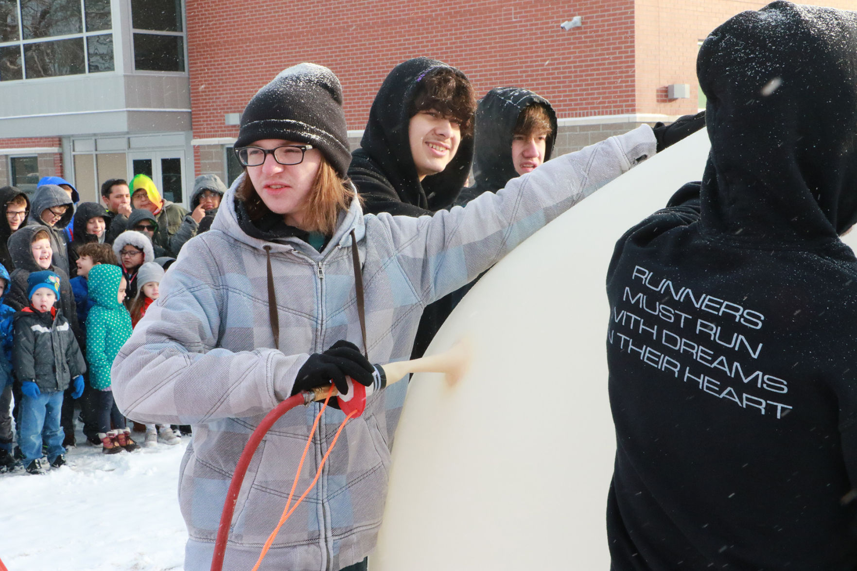 PHOTOS: Weather balloon launch at Lincoln Elementary